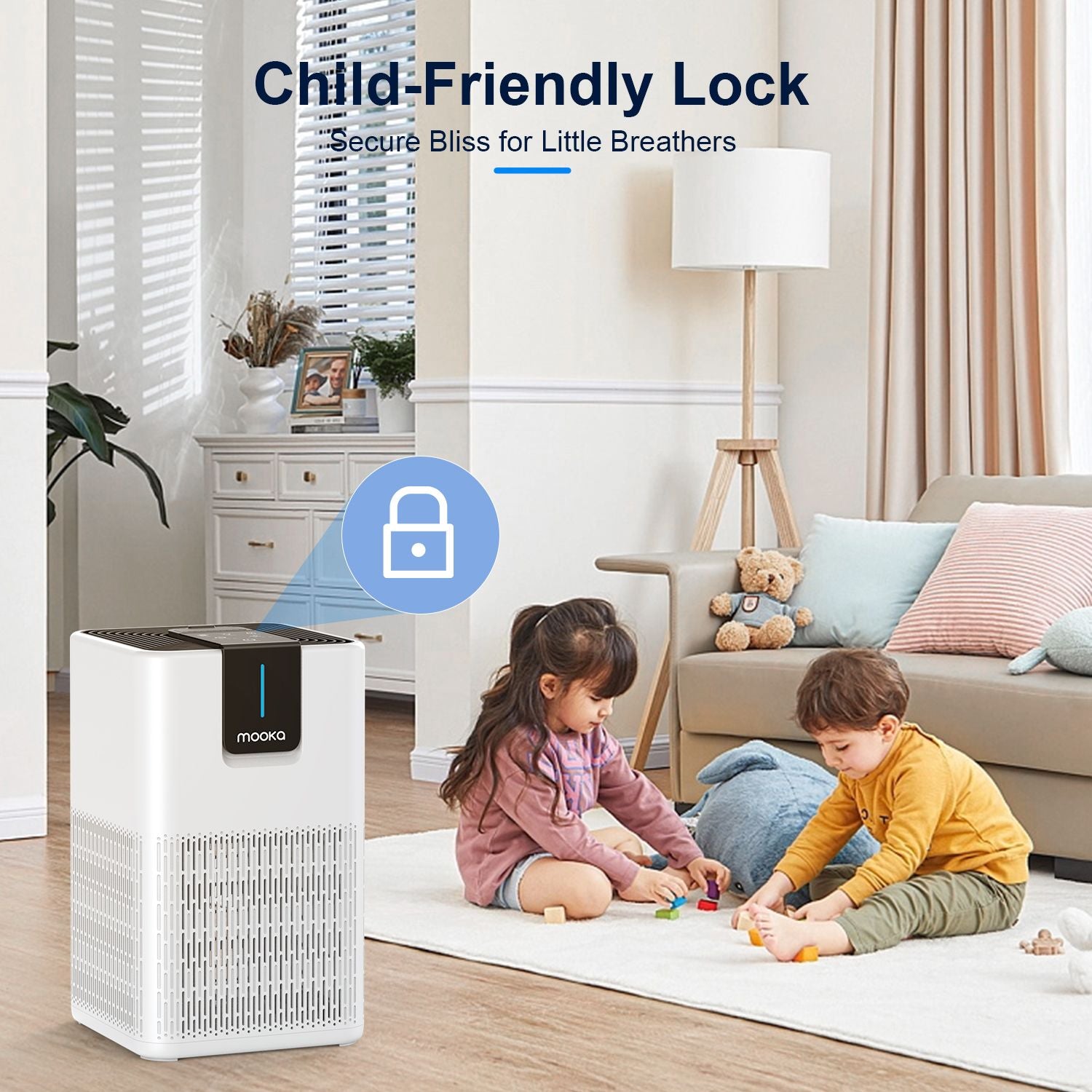 MOOKA Air Purifiers for Home Large Room Up to 1250 Ft², H13 HEPA Air Purifier for Pets Dust Odor Smoke, Aromatherapy Function, Air Cleaner with 15dB Quiet Sleep Mode for Bedroom Office Living Room - JM Variety Store